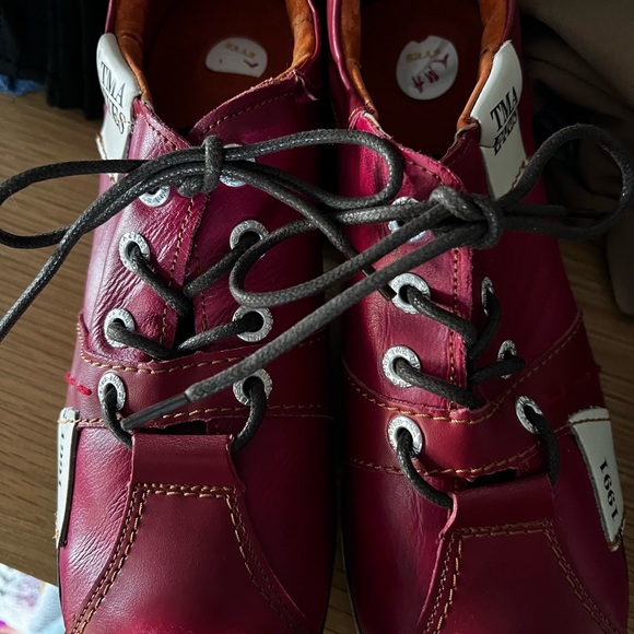 NIB TMA Eyes Handmade Leather Shoes, Red, size 9.5/10 - Picture 6 of 7